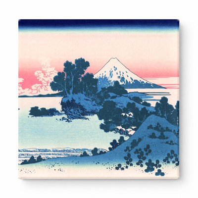 Shichiri Beach in Sagami Province (1831) — Square Canvas Wall Art