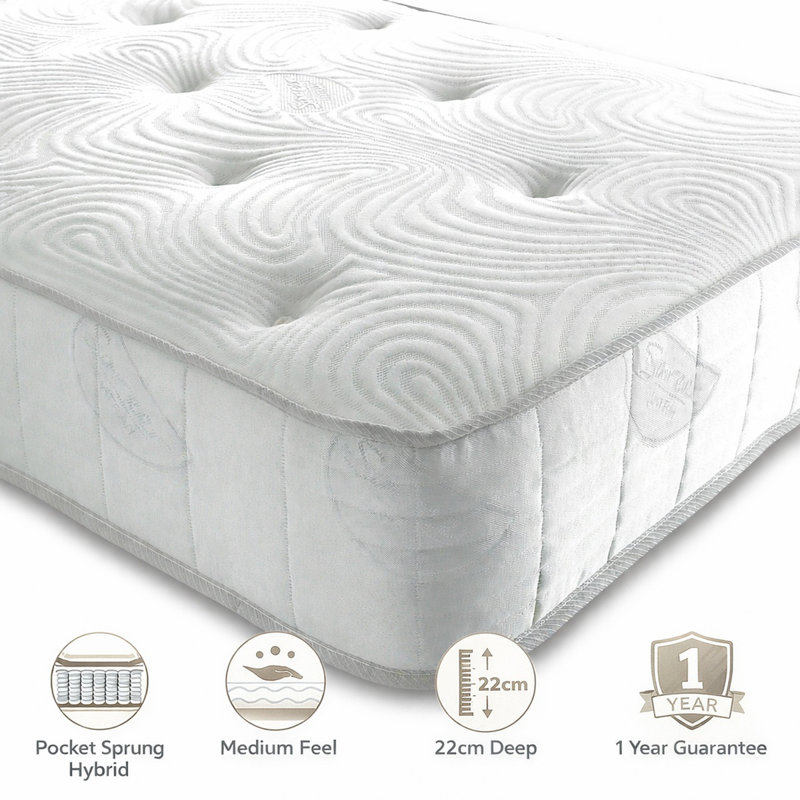 Wayfair Sleep Pocket Sprung 800 Mattress, Double (4'6)