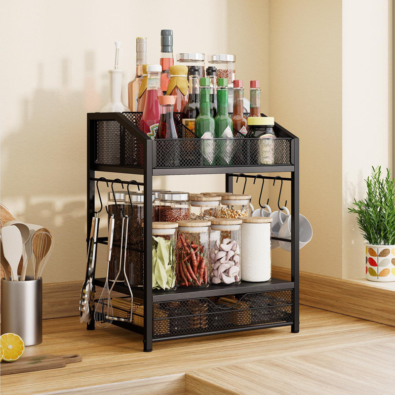 Support de cuisine avec porte-gobelet (noir), Noir