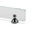 Westminster Wall Mounted Gass Shelf with Chrome Brackets 50cm