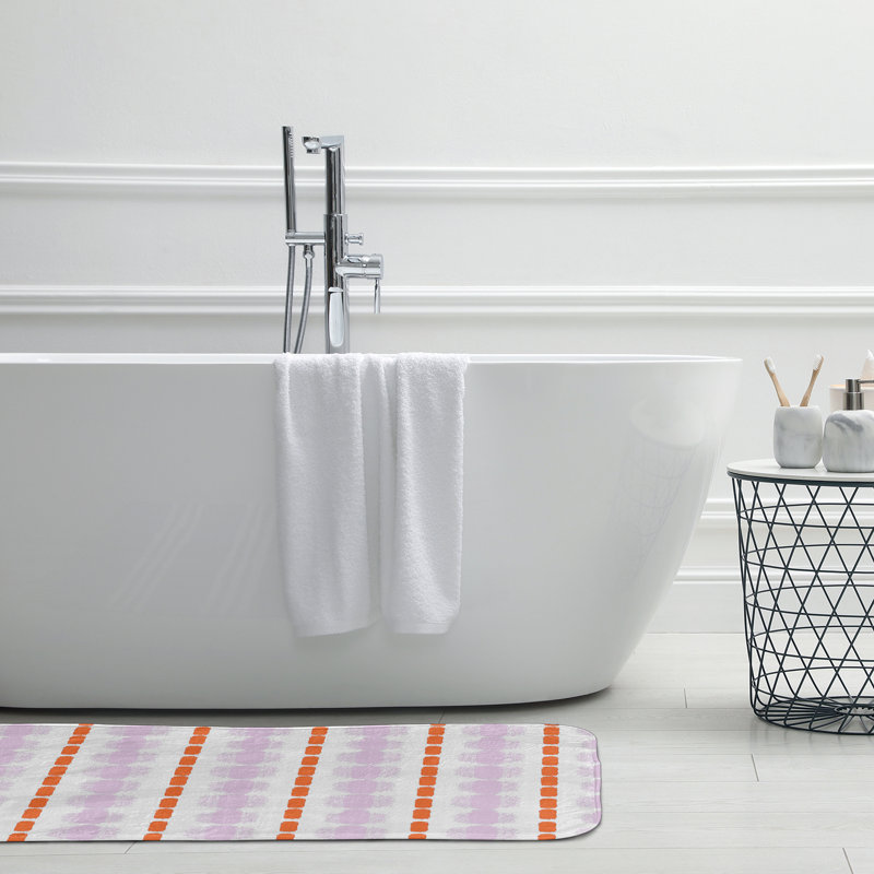 Tapis de bain Funky Junky, L 17 po x L 24 po, Orange
