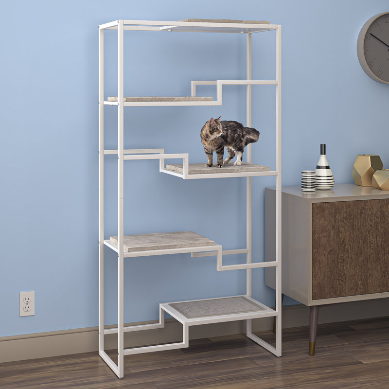 Tour pour chat 62 po Metropolitan, Blanc et blanc