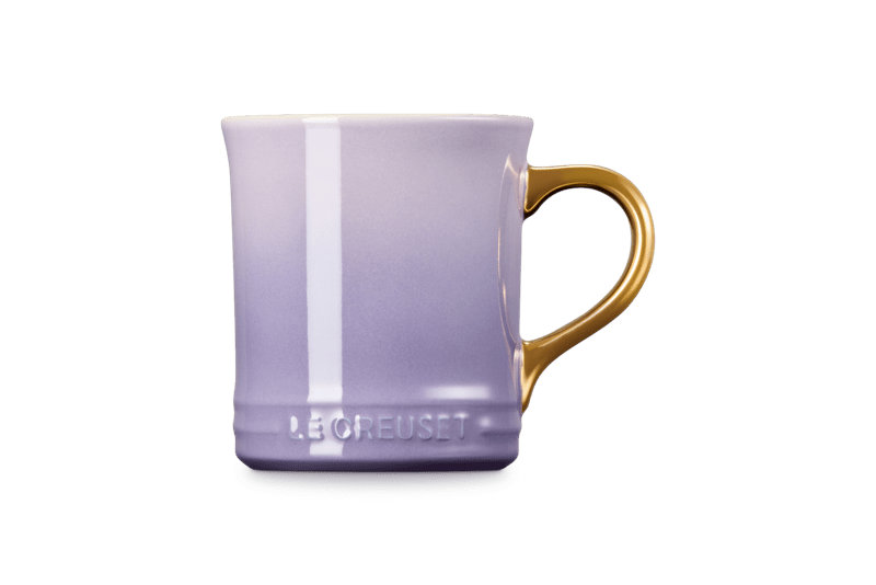 Le Creuset Stoneware Mug With Gold Metallic Handle Mug, 14 Oz., Provence, Purple