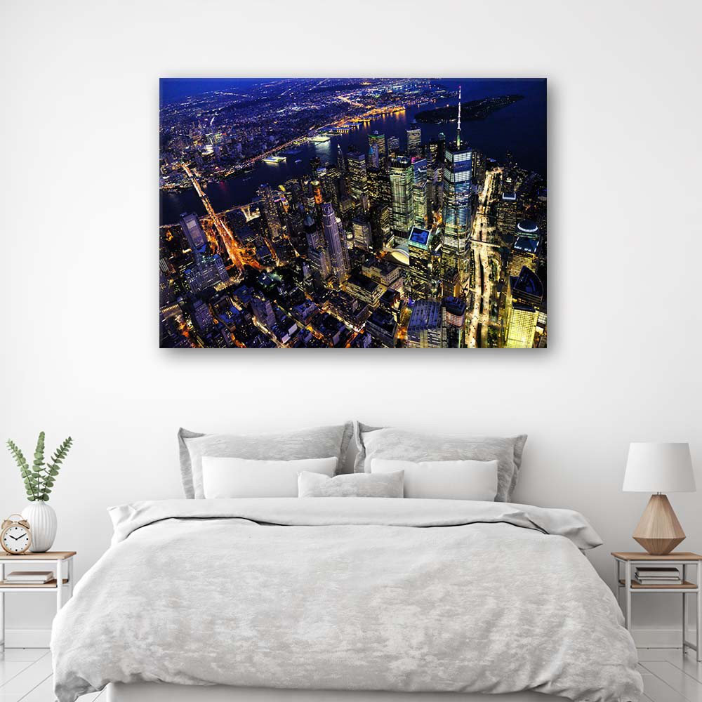 Leinwandbild New York Skyline Stadt Nacht