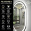 Miroir de salle de bain ovale en verre trempé anti-buée certifié UL - Basics by Wayfair ™-2144458768