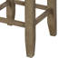 Tabouret à hauteur de comptoir en cuir synthétique gris et chêne (ensemble de 2)