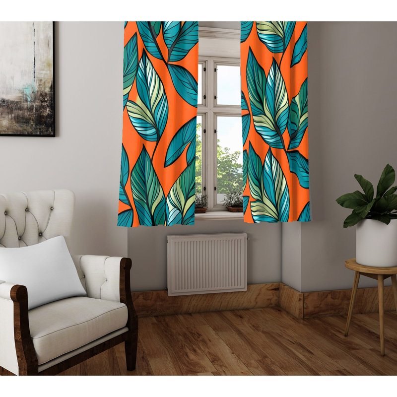 Paire de rideaux semi-transparents en polyester Diadra, L 20 po x L 52 po