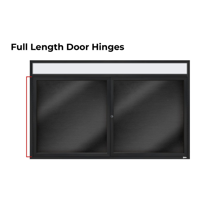 Carte à fixation murale délimitée directory cabinet, Noir thermolaqué, Deux, H 36 po x l 60 po