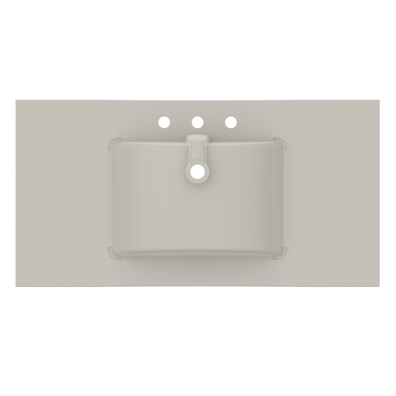 43'' Ceramic Top 1.8 cm thick White, 8" Centers