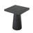 20x20x24" Black Square Side Table with Pedestal Base