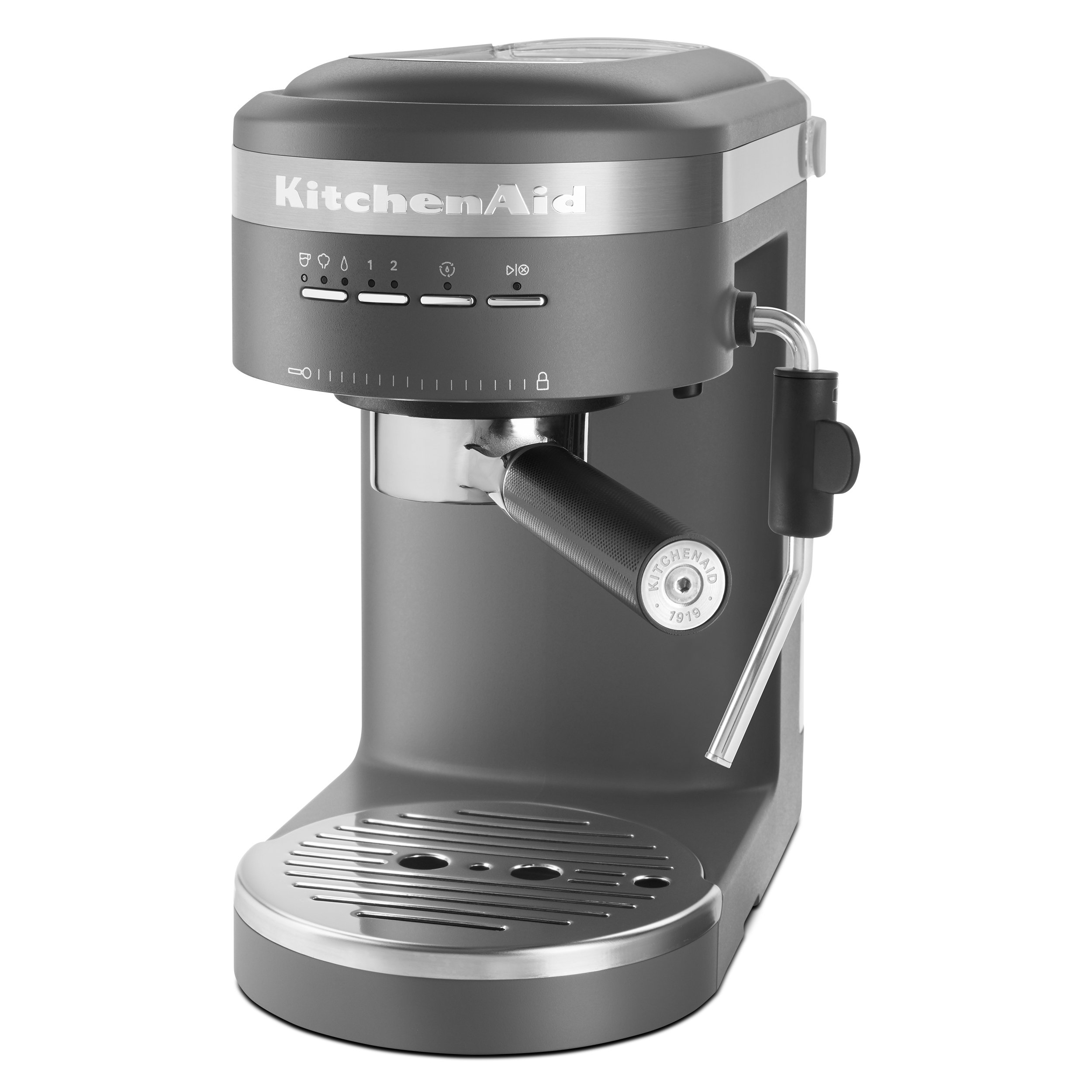 KitchenAid Matte Charcoal Grey Semi-Automatic Espresso Machine