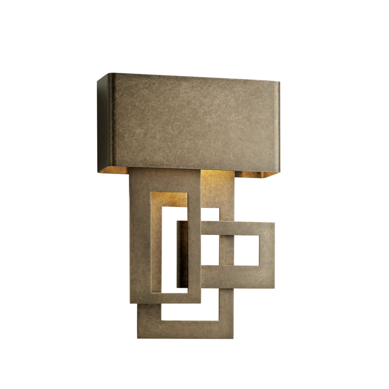 Collage Small Dark Sky Friendly LED Outdoor Flush Mount, Coastal Dark Smoke, Left
