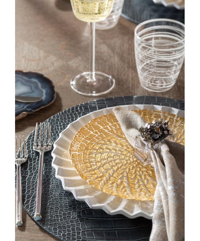 Rufolo Handmade Glass Salad/Dessert Plate