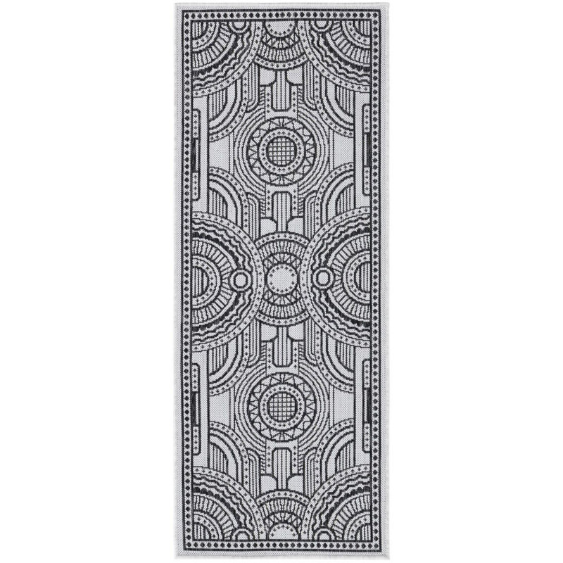 Tapis de couloir blanc et noir Aucun, Tapis de couloir 2 pi x 5 pi 3 po