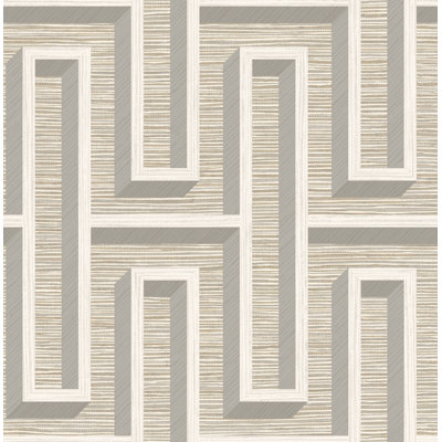Henley Geometric Grasscloth Wallpaper
