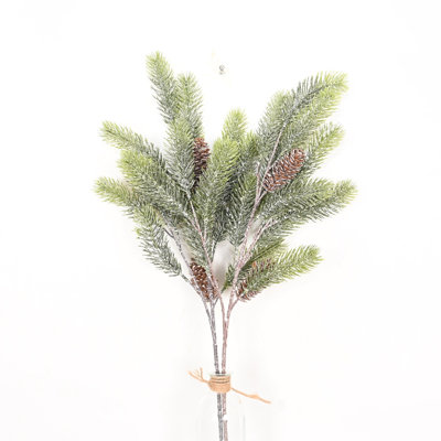 27" Artificial Foliage Pinecone Winter Sprays Floral Arrangement For Vase Filler, Rustic Branch Long Stem For Dining Table Centerpieces, Home Christmas Party Decor