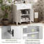 Meuble-lavabo de 30 po avec lavabo en céramique - rangement spacieux, conception élégante. Porte à fermeture en douceur, tablettes réglables. Maximisez l'espace dans les petites salles de bain. Étanche, lavabo de 30 po, surface imperméable,-1153824886
