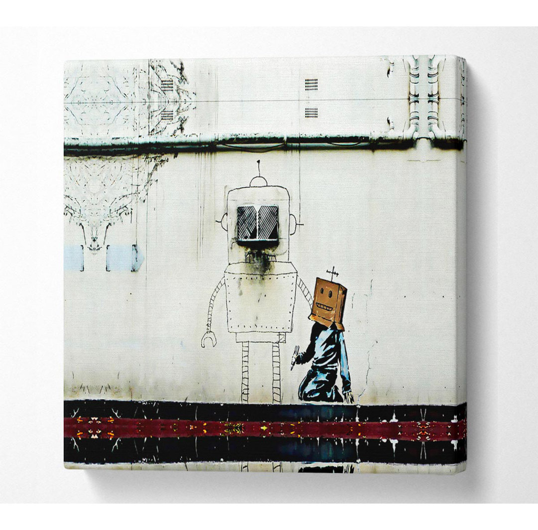 Ohlman Box Head Robot - Kunstdrucke auf Leinwand