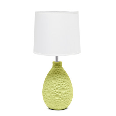 Lampe de table ovale en céramique texturée