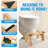 Cat Shaped Toilet Stool 7 Inch Height Foldable Bamboo - Adult Ergonomic Squat Stool For Colon Relief, Anti-Slip Bathroom Footstool