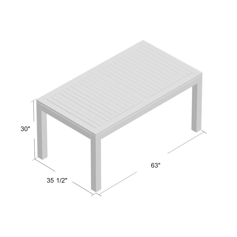 Anautica Outdoor Patio 7pc FSC Solid Teak Wood Dining Set