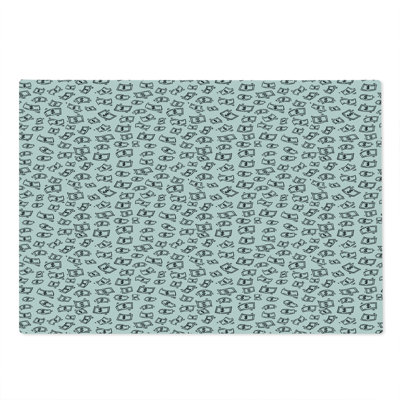 Ambesonne Money Cutting Board Large Size Raining Dollar Bills Black White