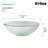 Frosted Glass Circular Vessel Bathroom Sink-10357190