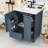 Bathroom Vanity with Door Shelf, Deep Drawer and 2-Tier Pull-Out Basket