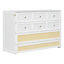 Armoire lit escamotable Murphy avec tiroirs et décor en rotin-678868698-685052660