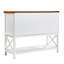 Console de bar avec armoire à 2 portes et 1 tiroir, café, porte-bouteilles, table d'entrée avec tablette de rangement, tables de canapé Buffet pour cuisine, couloir, salle à manger, salon, blanc