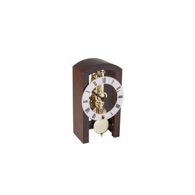 Roman Numeral Solid Wood Mechanical Tabletop Clock
