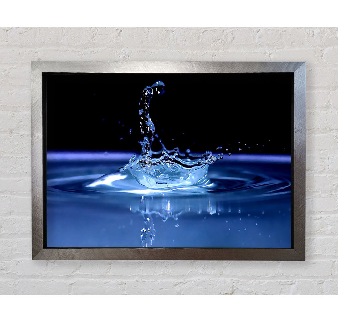 Water Splash Delight Blue - Einzelner Bilderrahmen Kunstdrucke