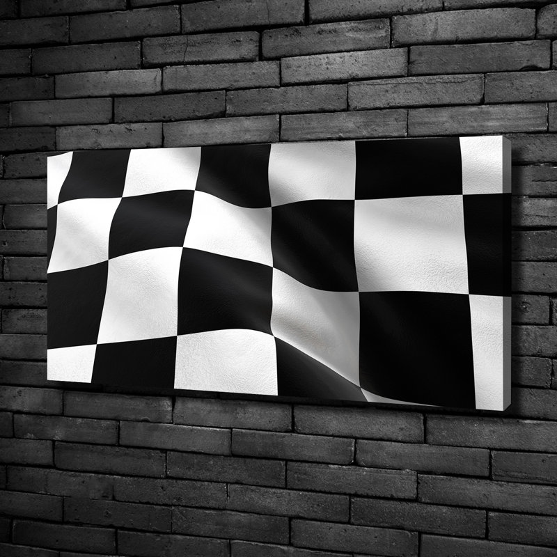 Finish Flag - Wrapped Canvas Print