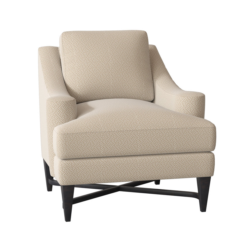 Foxtrot Upholstered Armchair, Espresso, Filigree Ivory