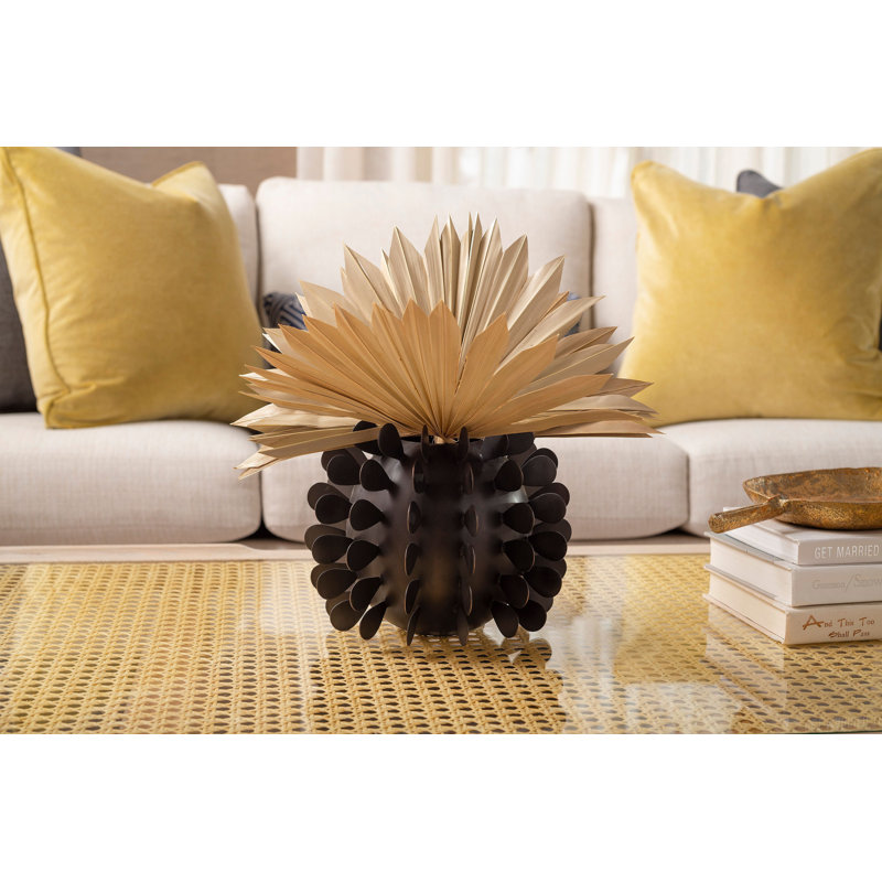 Andorra Handmade Metal Table Vase, Bronze