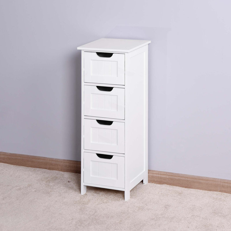 Armoire de rangement pour salle de bain, armoire autoportante avec tiroirs