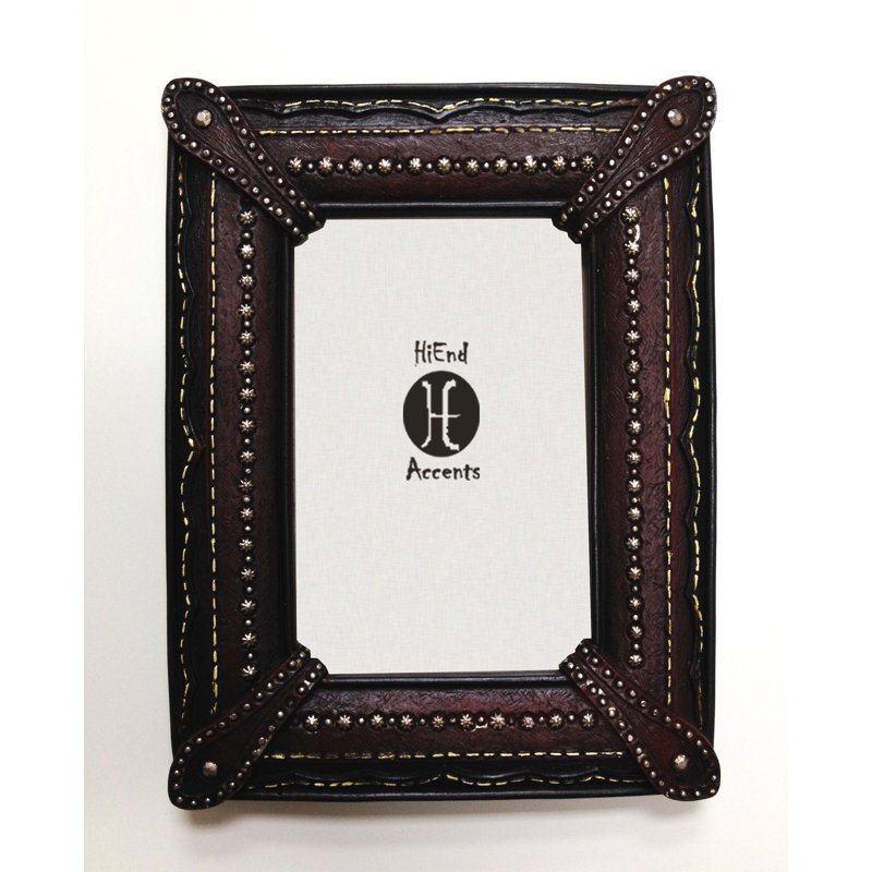 Faux Leather Embossed Picture Frame