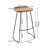 Tiva Handcrafted Backless Barstool, Mango Wood Saddle Seat-1869197530-1869197541