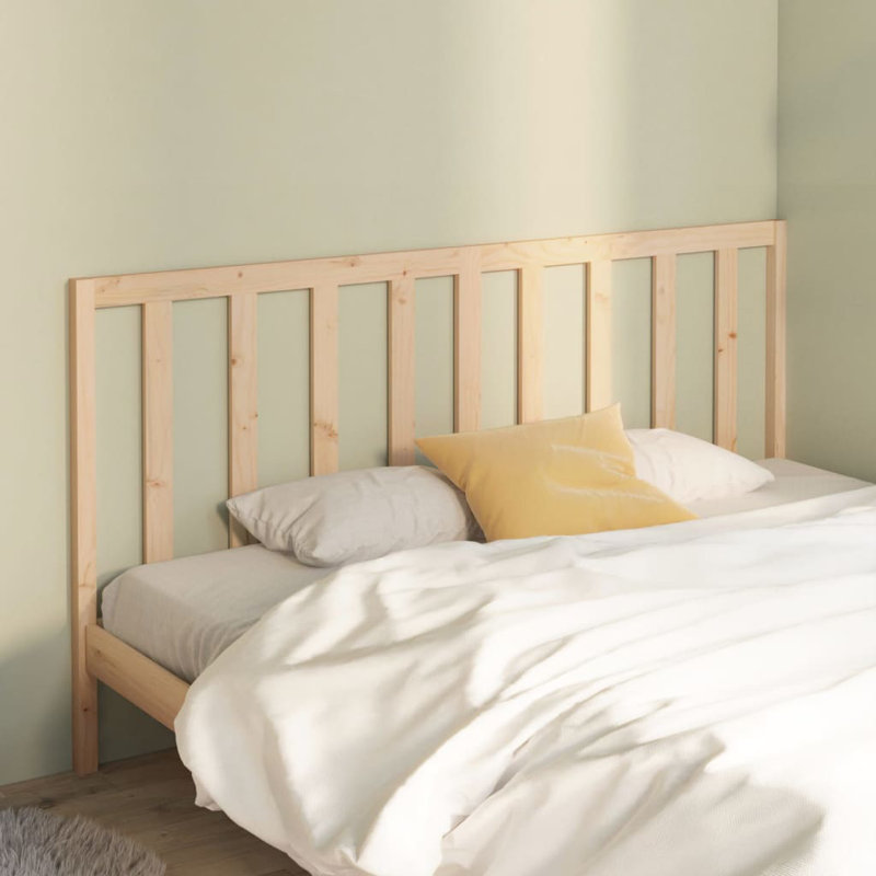 Bashir UK Single - DE 90 X 190 Cm Solid Wood Headboard, Double (4'6), Grey