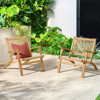 Ensemble de 2 chaises de patio d'extérieur Alaterre Furniture Weyra