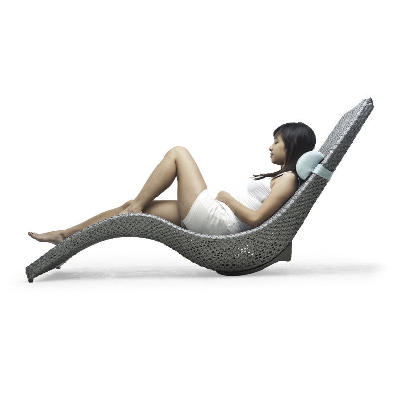 Mermaid Outdoor Chaise Lounge, Silver