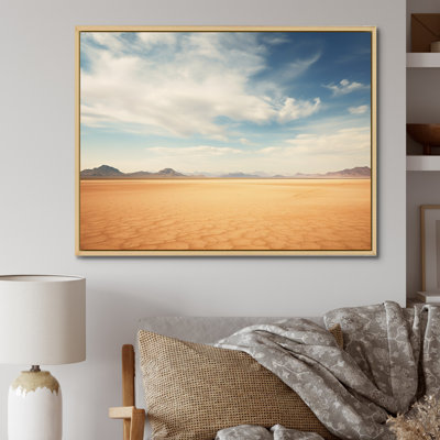 " Scenic Landscape Desert Infinite Horizon II " Mixed Media Print
