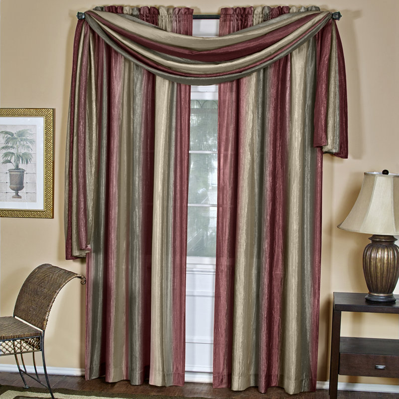 Velia Sheer Window Scarf, Burgundy