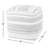 0H White/Taupe/Gray Striped Hemp And Cotton Pouf
