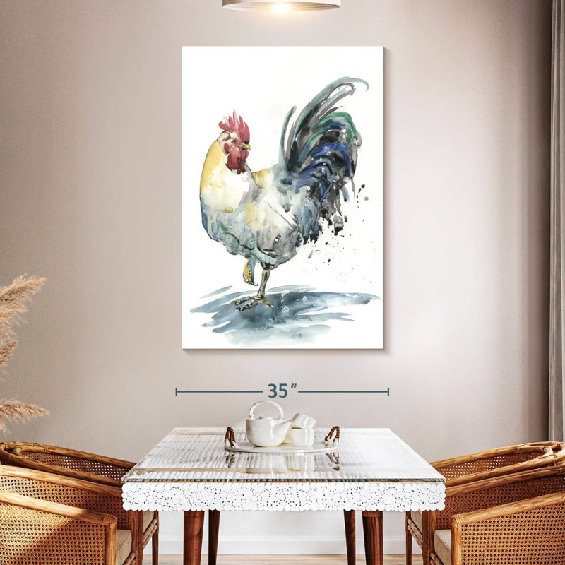 Brampt Rooster Splash I, 51" H x 34" W