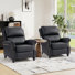 Fauteuil inclinable classique en similicuir de 34,6 po de largeur avec garniture cloutée (ensemble de 2)
