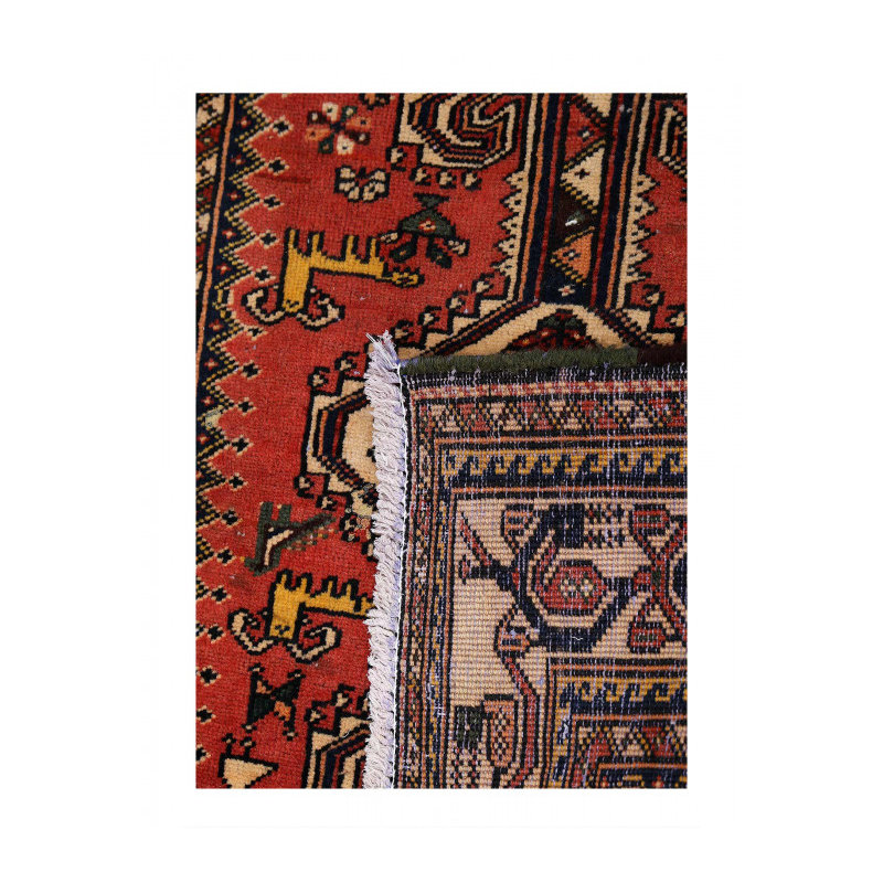 One-of-a-Kind 3'4'X13'2" Area Rug in Rust/Navy Blue/Beige