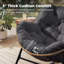 Oversized Outdoor Rocking Papasan Chair with Cushion-1393203798