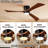52 In. 3-blade Smart Indoor Flush Mount Ceiling Fan With Remote Control, Noiseless Reversible Dc Motor, Dimmable Led Light-1397411507-1397411504
