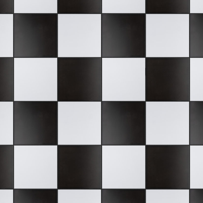 Checker II 17-5/8 In. X 17-5/8 In. Ceramic Geometric Wall & Floor Tile